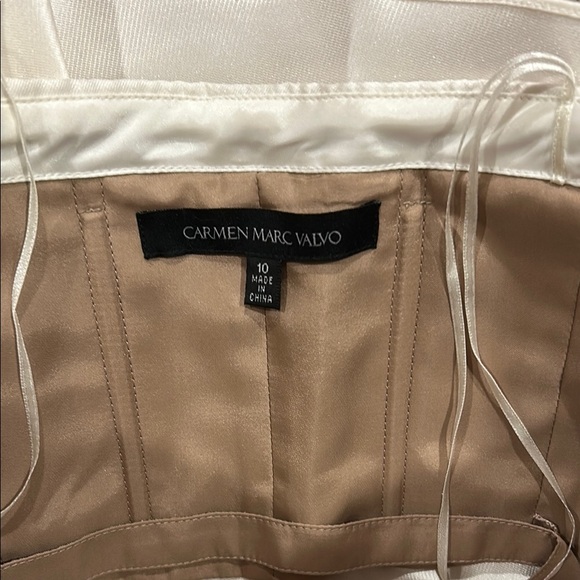 NWT Carmen Marc Valvo Cream Bustier top - Picture 3 of 4